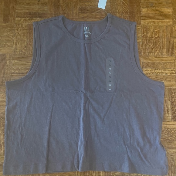 Brown GAP shrunken tank XL NWT - Picture 1 of 7